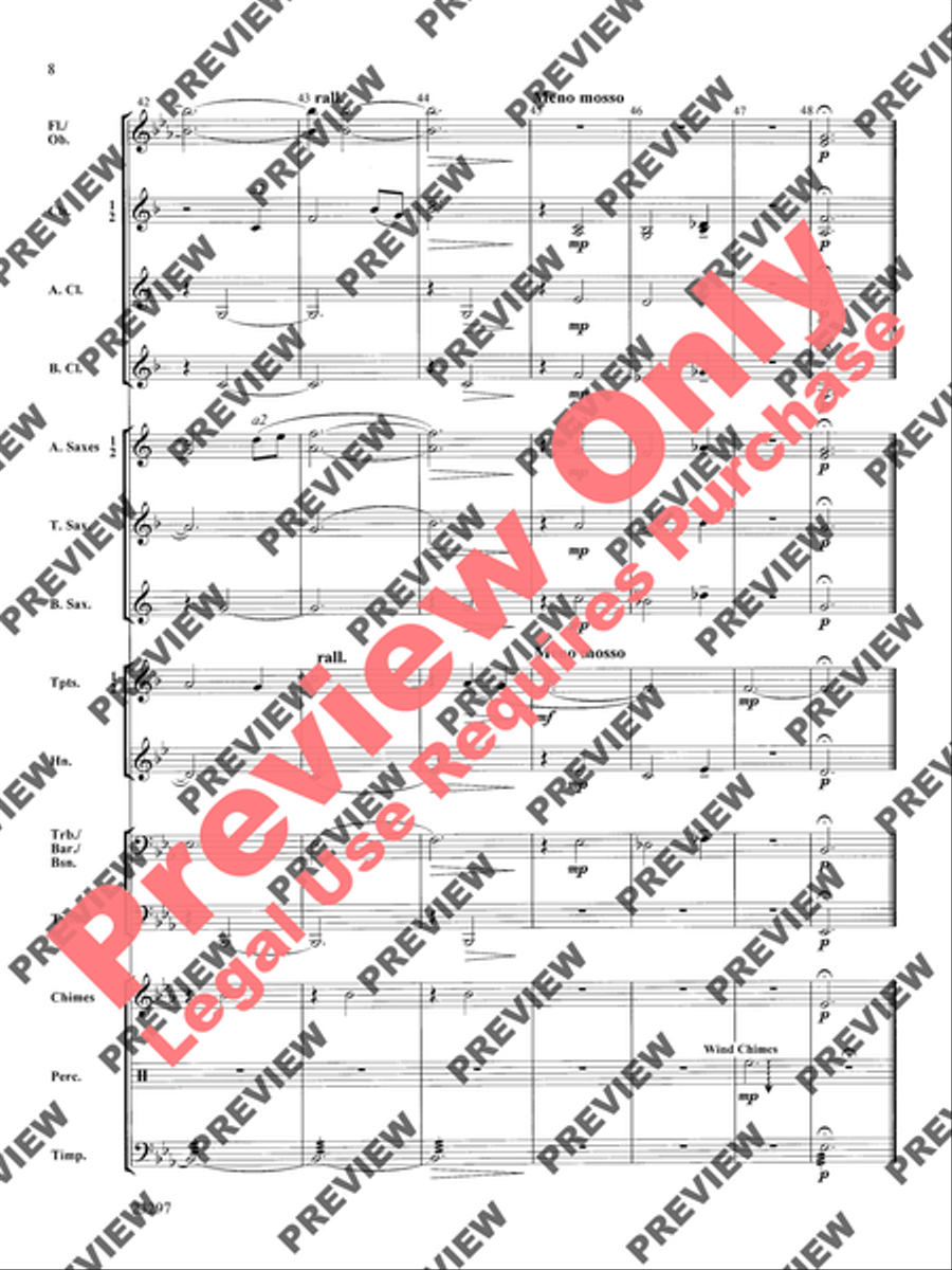 An American Hymntune (Amazing Grace) Concert Band scores gallery preview page 9