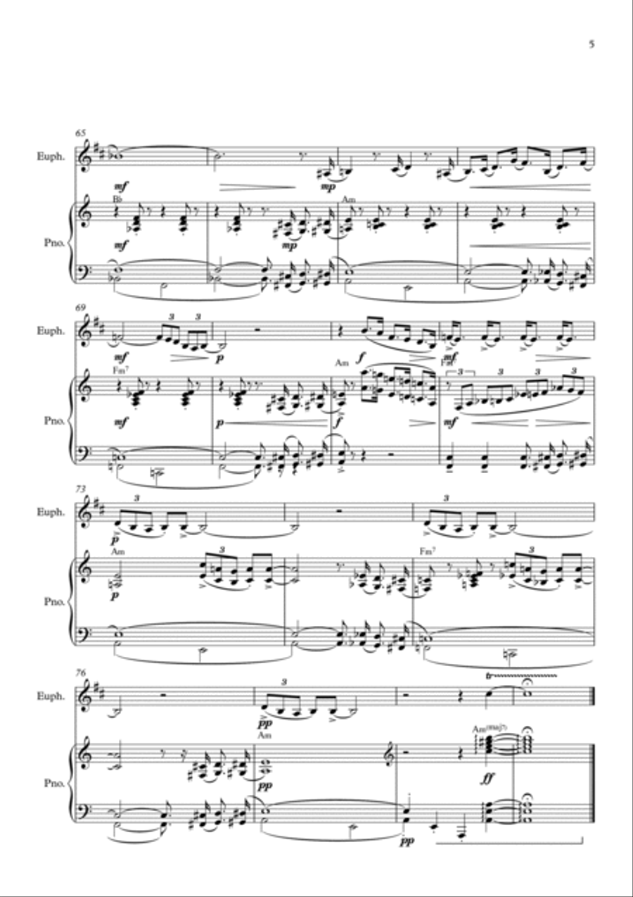 The Pink Panther Euphonium scores gallery preview page 5