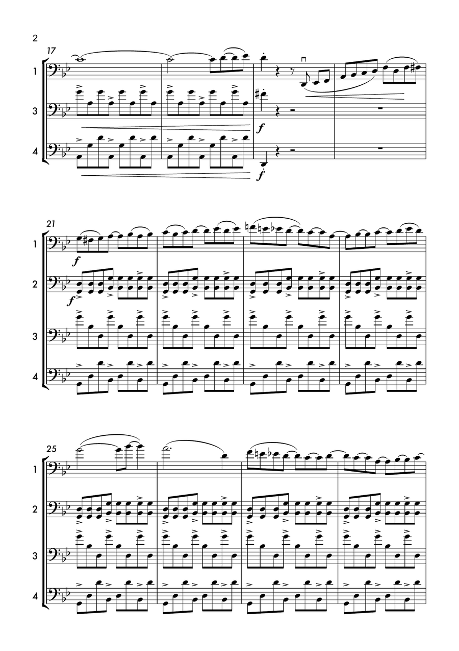 Temporimasto (Cello Quartet) String Quartet scores gallery preview page 3