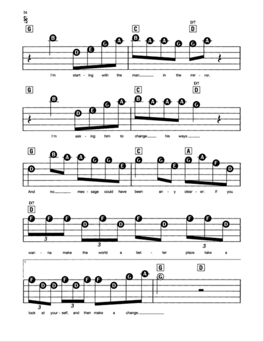 Man In The Mirror Electronic Keyboard scores gallery preview page 4
