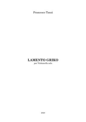 Francesco Tanzi - Lamento Griko (Cello Solo)