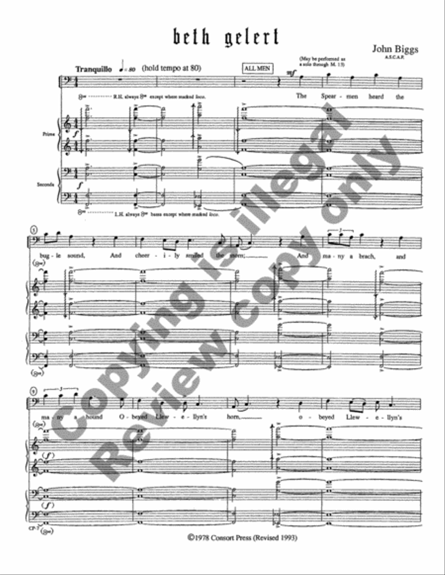 Beth Gelert 4-Part scores gallery preview page 3