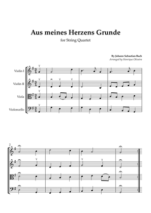 Bach's Choral - "Aus meines Herzens Grunde" (String Quartet)