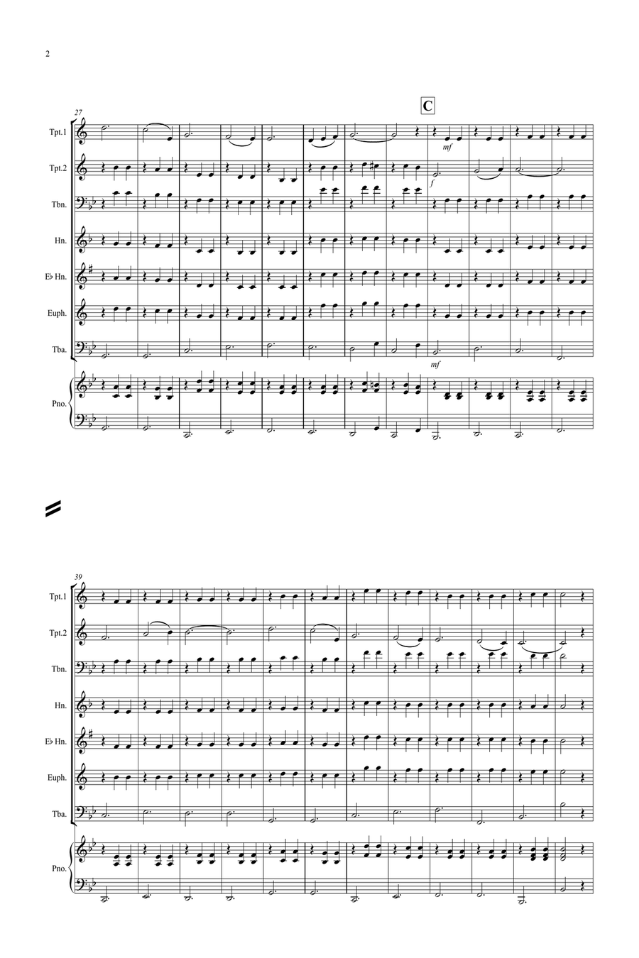 The Skater's Waltz (Fantasia) for Brass Quartet Brass Quartet scores gallery preview page 2