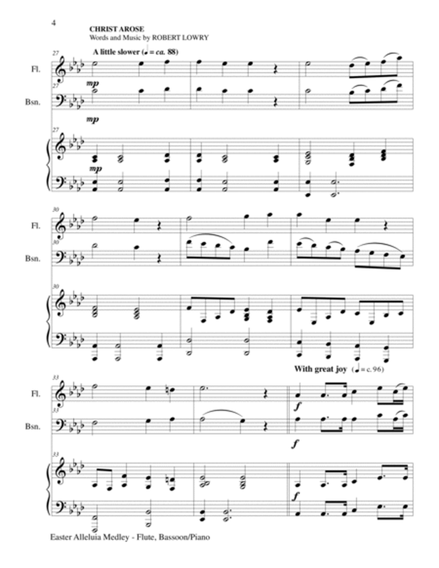 EASTER ALLELUIA MEDLEY (Trio – Flute, Bassoon/Piano) Score and Parts image number null