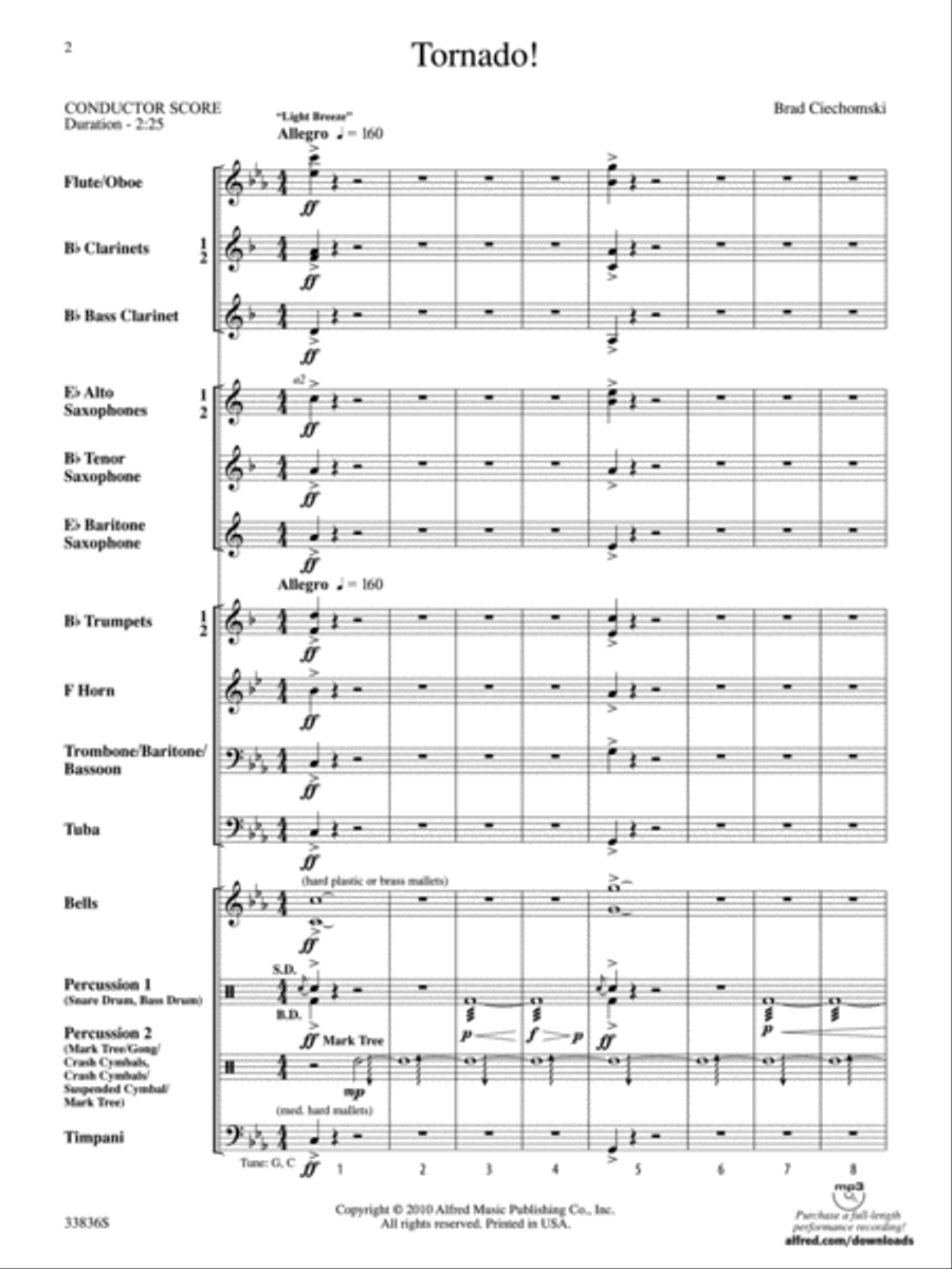 Tornado! Concert Band scores gallery preview page 2