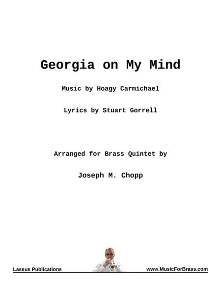 Georgia On My Mind for Brass Quintet image number null