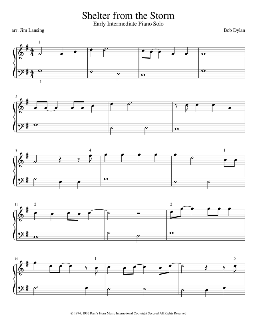Shelter From The Storm Piano Method scores gallery preview page 2