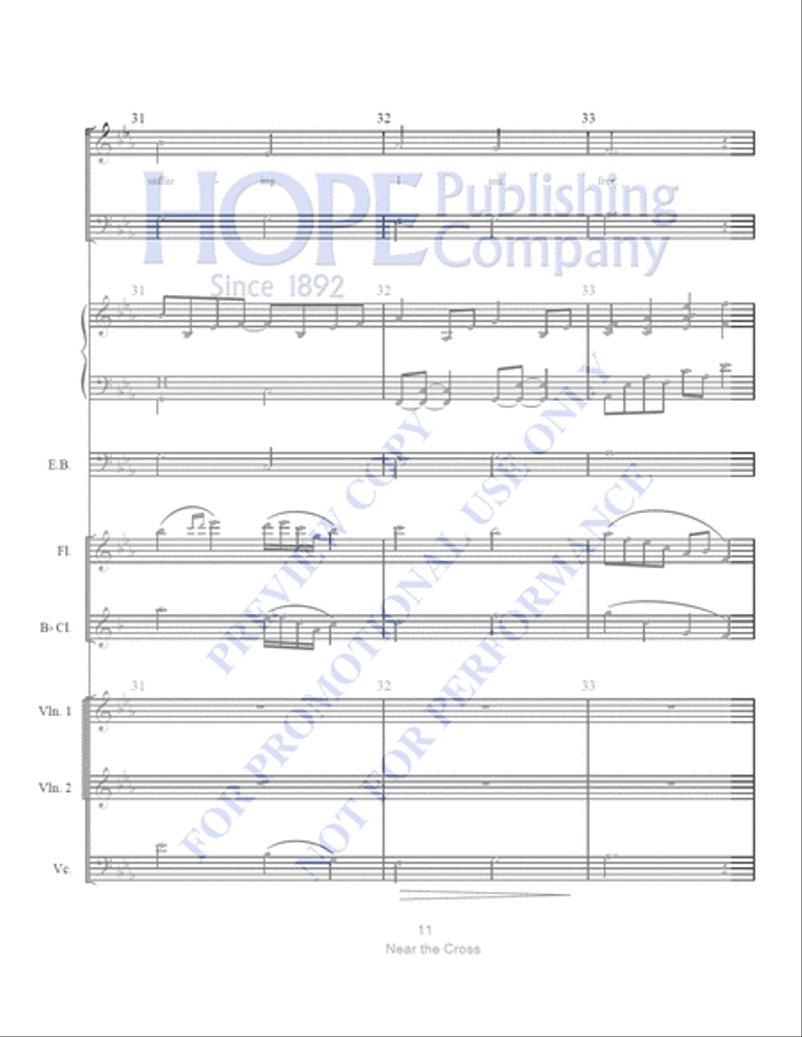 Near the Cross with The Power of the Cross Clarinet scores gallery preview page 12