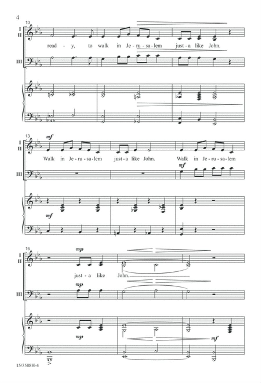 Walk in Jerusalem Just-a Like John 3-Part scores gallery preview page 4