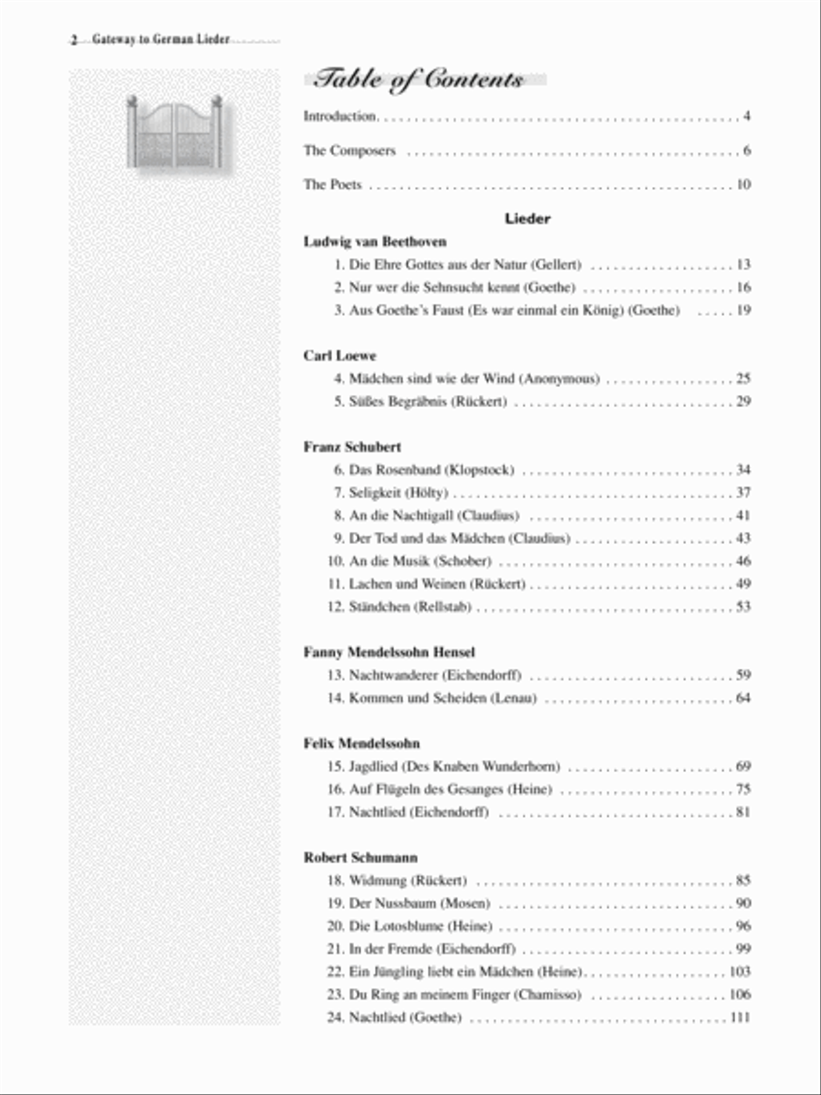 Gateway to German Lieder Voice Solo scores gallery preview page 2