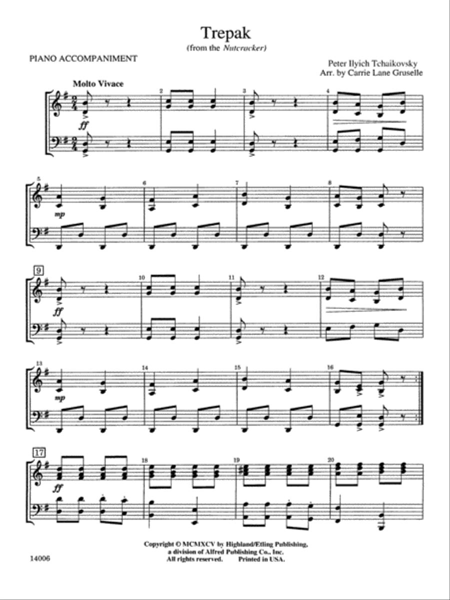 Trepak: Piano Accompaniment Orchestra scores gallery preview page 1