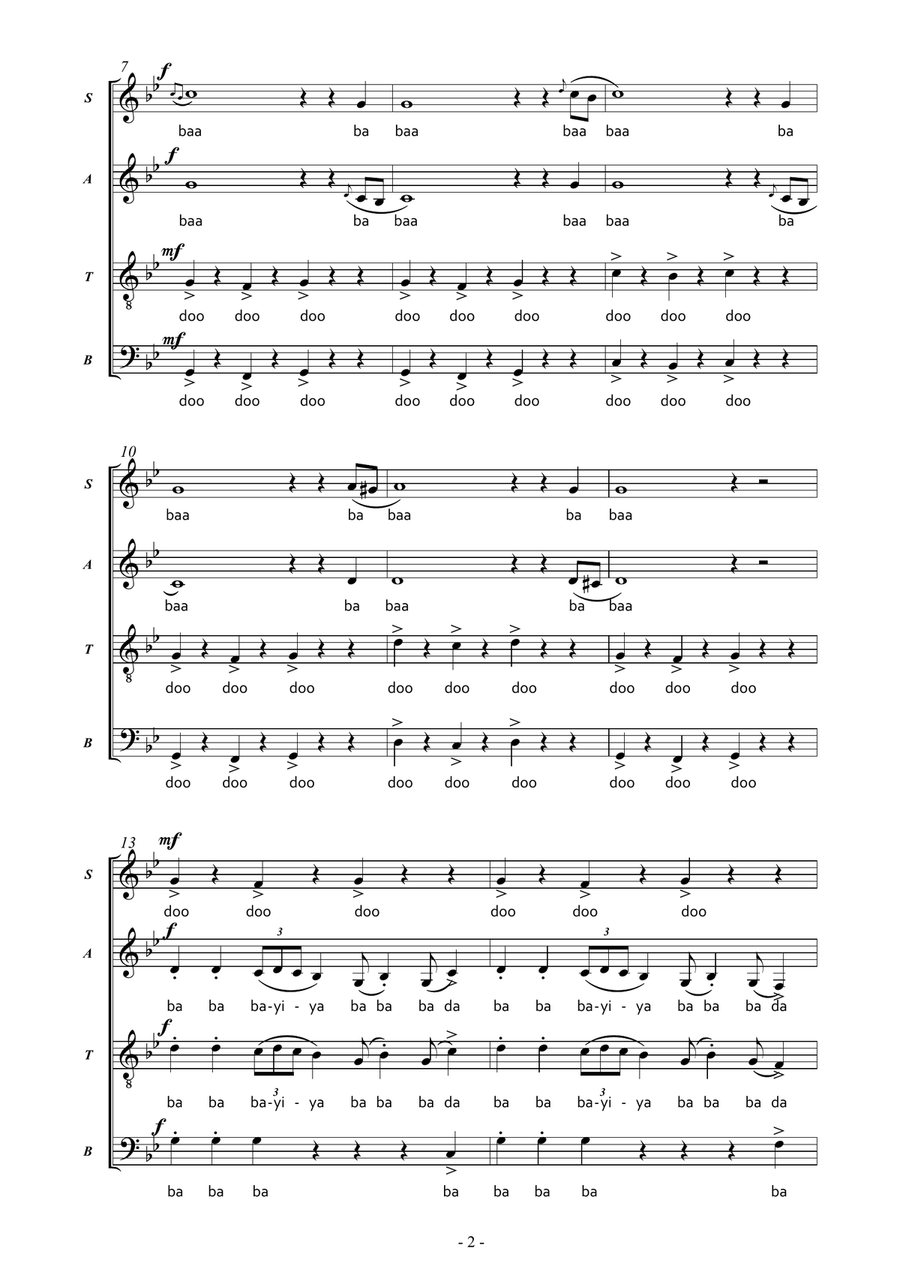 Unsquare Dance 4-Part scores gallery preview page 2