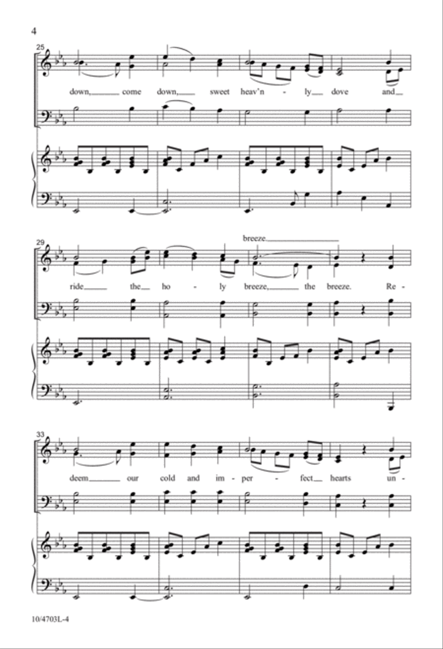 Fly On, Sweet Heavenly Dove 4-Part scores gallery preview page 4