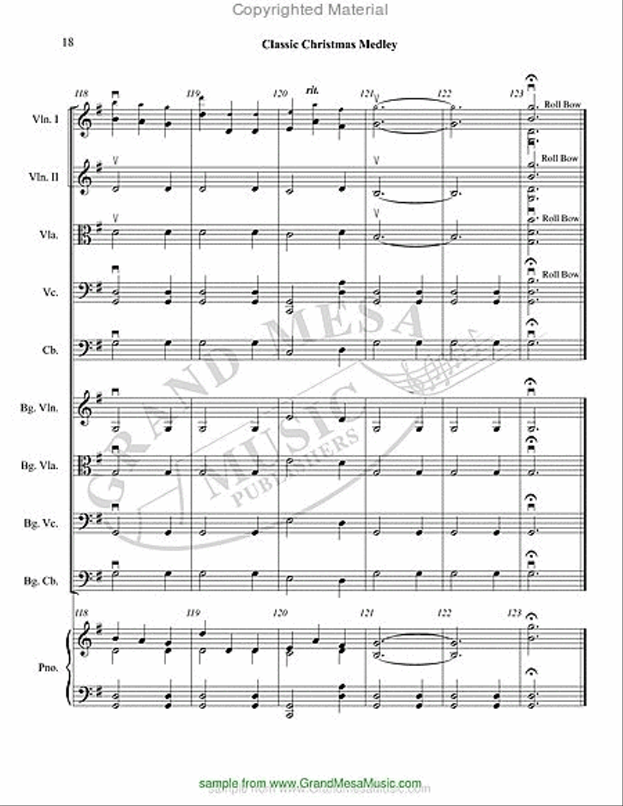 Classic Christmas Medley String Orchestra scores gallery preview page 19