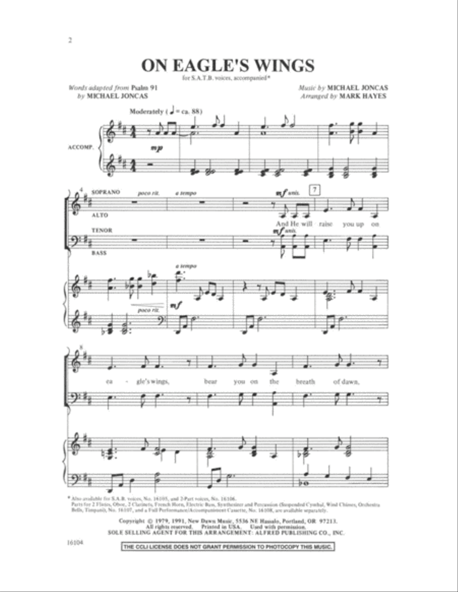 On Eagle's Wings On Eagle's Wings 4-Part scores gallery preview page 2