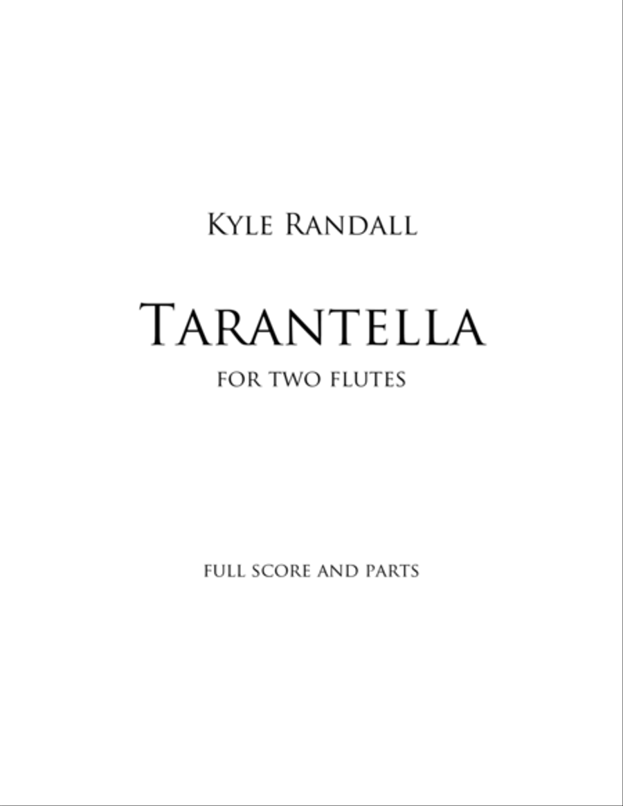 Tarantella for two flutes Flute Duet scores gallery preview page 1