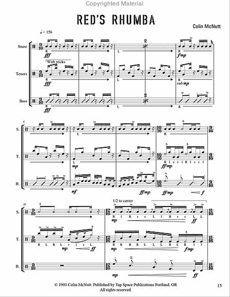 Vacant Lot Sessions, The Percussion scores gallery preview page 7