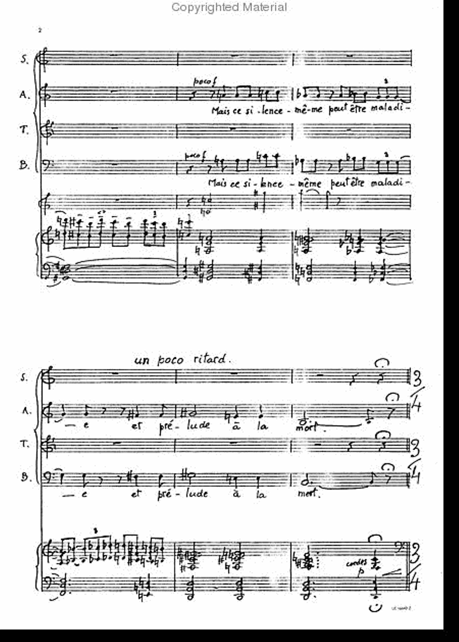 Et La Vie L'Emporta, Voc Sc School and Community scores gallery preview page 3