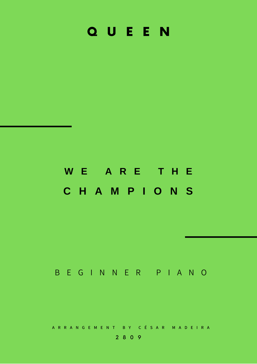 We Are The Champions We Are The Champions Easy Piano scores gallery preview page 1