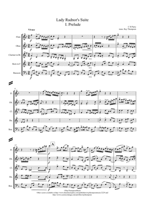 Parry: Lady Radnor's Suite I. Prelude - wind quintet