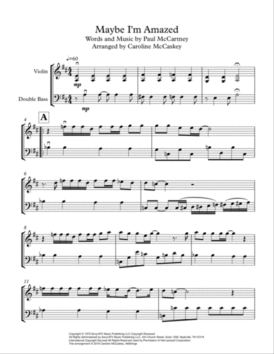 Maybe I'm Amazed String Duet scores gallery preview page 2