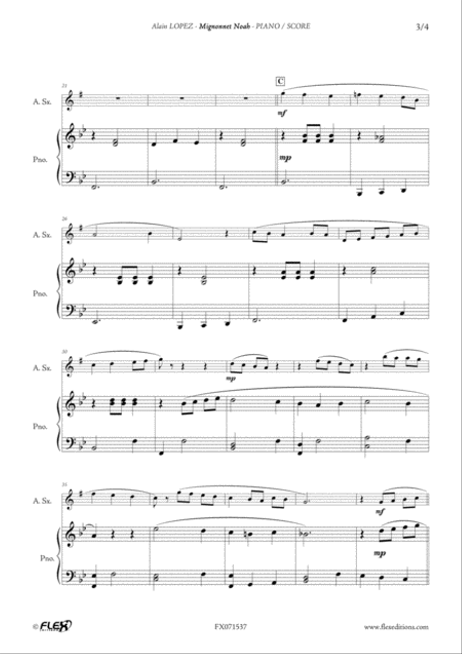 Mignonnet Noah Alto Saxophone scores gallery preview page 3