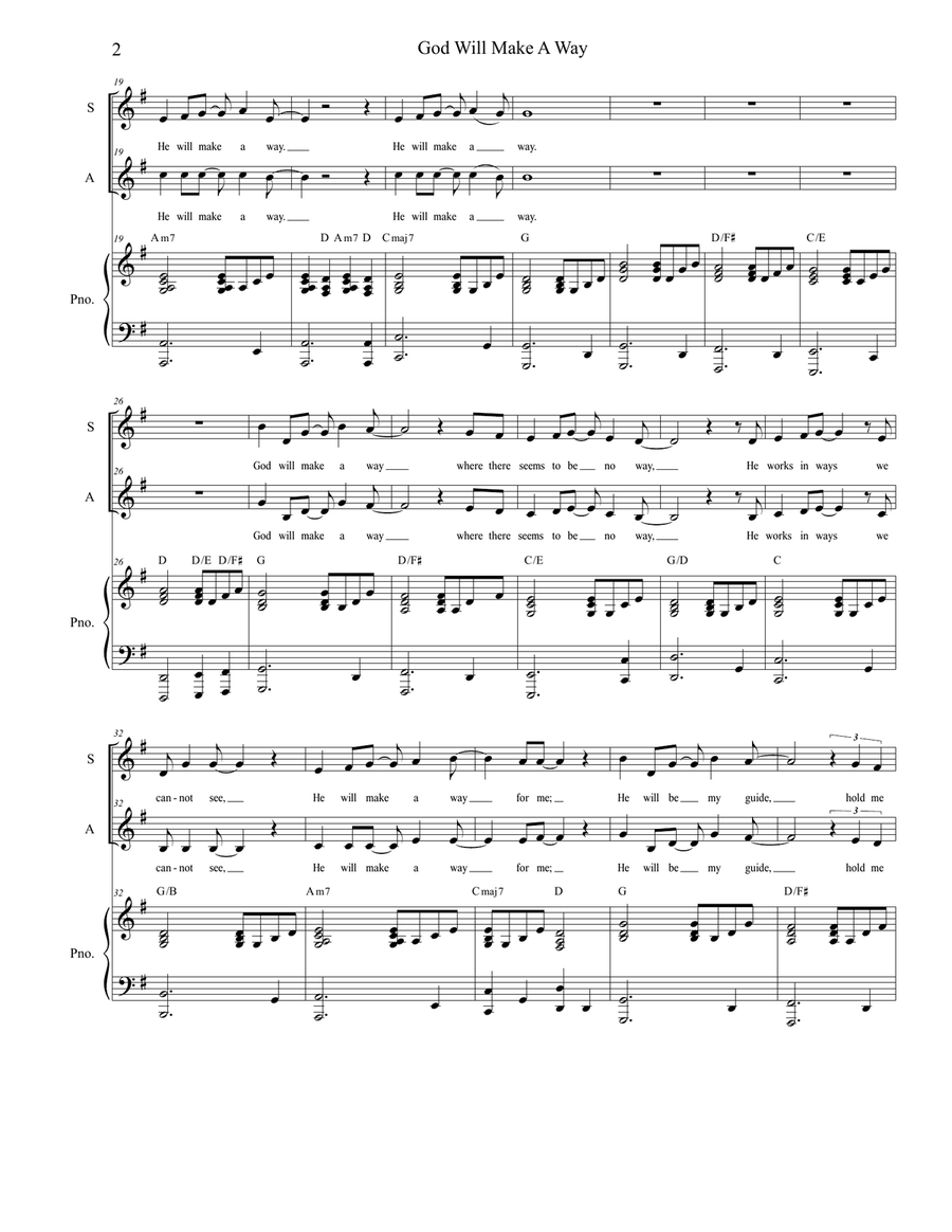 God Will Make A Way Alto Voice scores gallery preview page 2