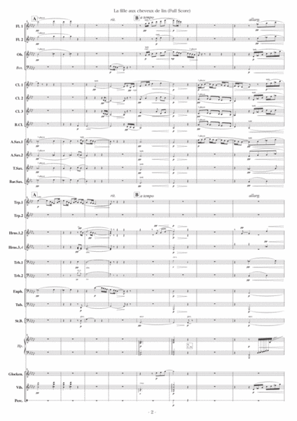 La fille aux cheveux de lin (The Girl With The Flaxen Hair) [arr. for concert band] - Score Only image number null