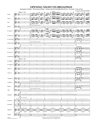 Opening Night on Broadway - Conductor Score (Full Score)