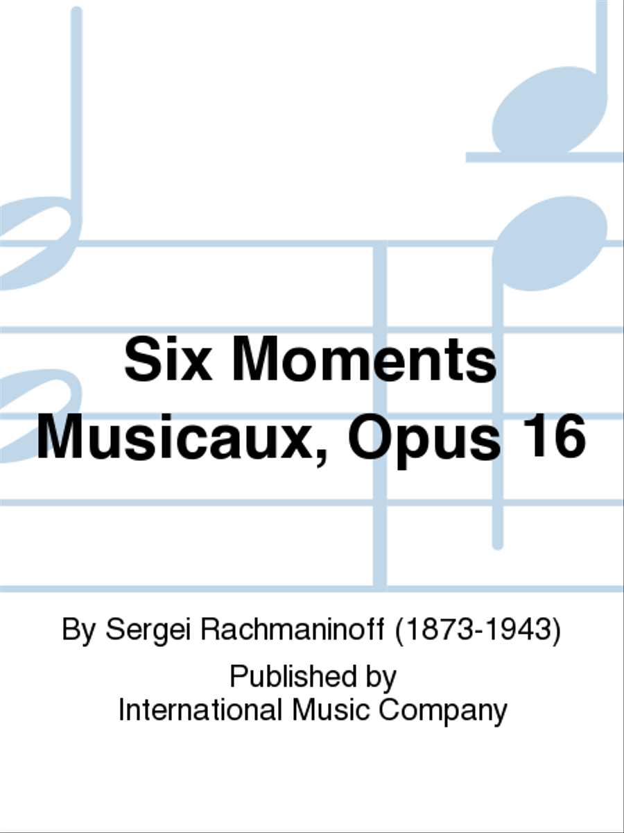 Six Moments Musicaux, Opus 16 Piano Solo scores gallery preview page 1