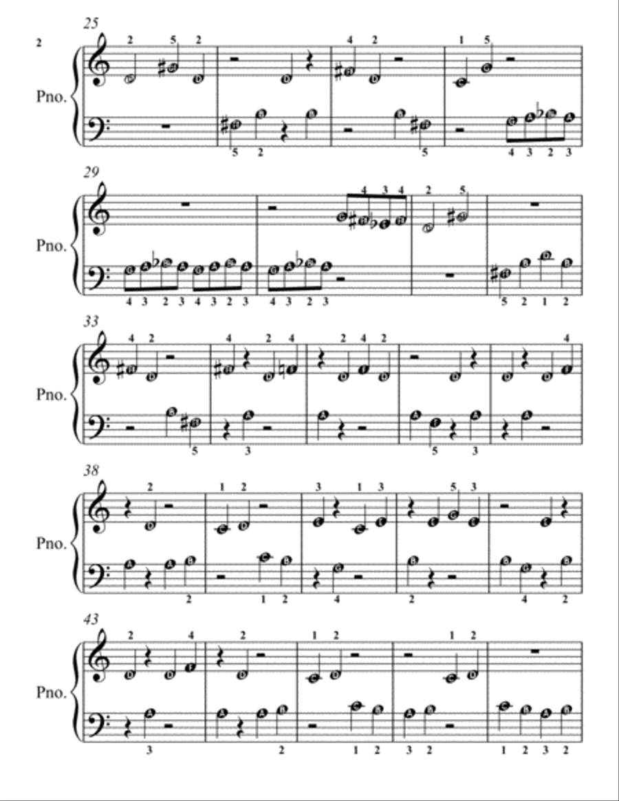 Gnossienne Number 4 Beginner Piano Sheet Music Easy Piano scores gallery preview page 3