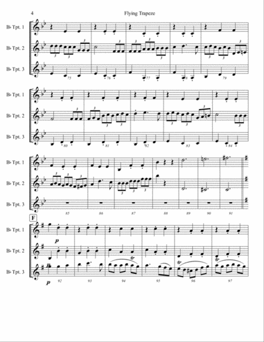 The Flying Trapeze (The The Flying Trapeze (The Brass Ensemble scores gallery preview page 4