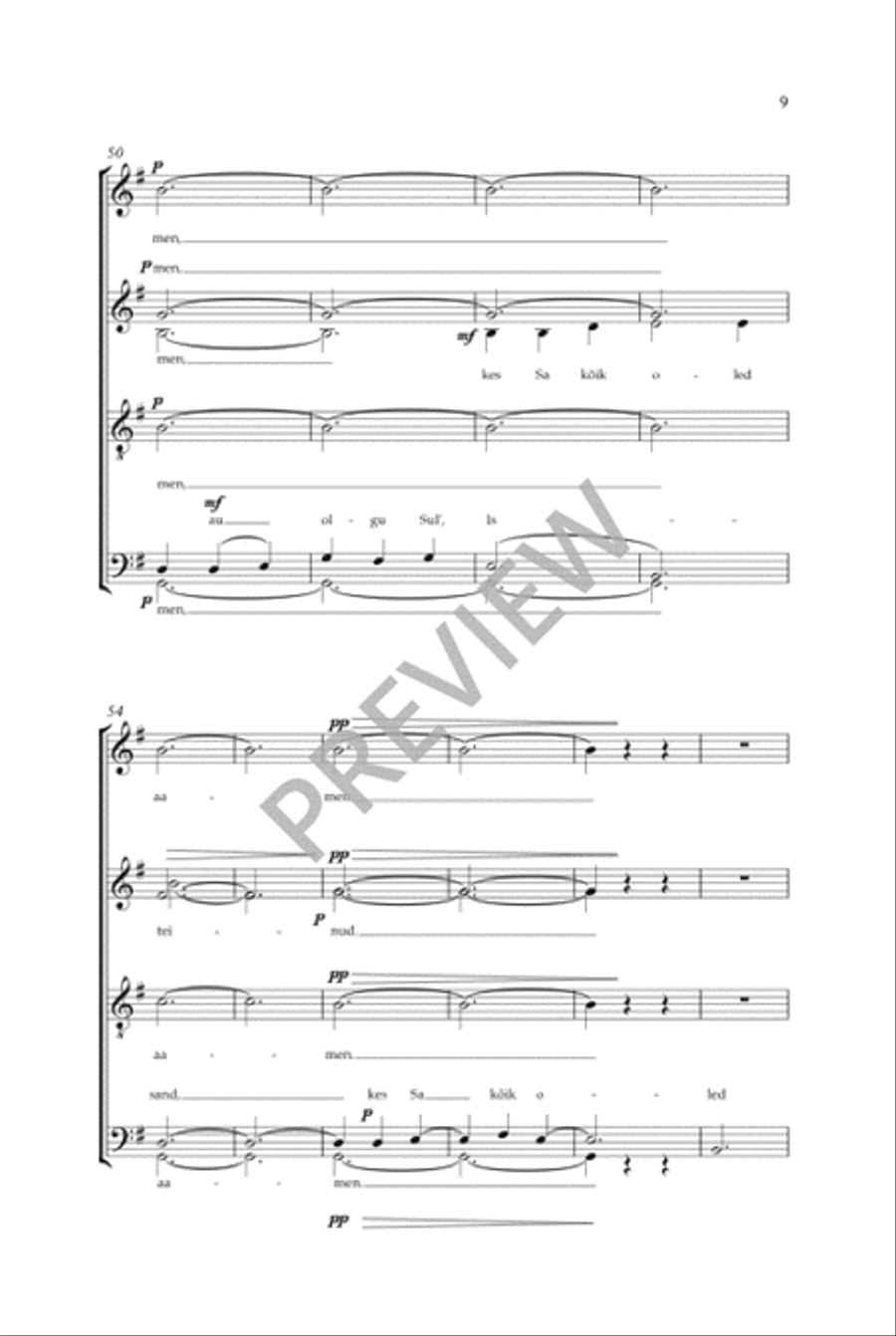 Taaveti laul Nr. 104 Taaveti laul Nr. 104 4-Part scores gallery preview page 10