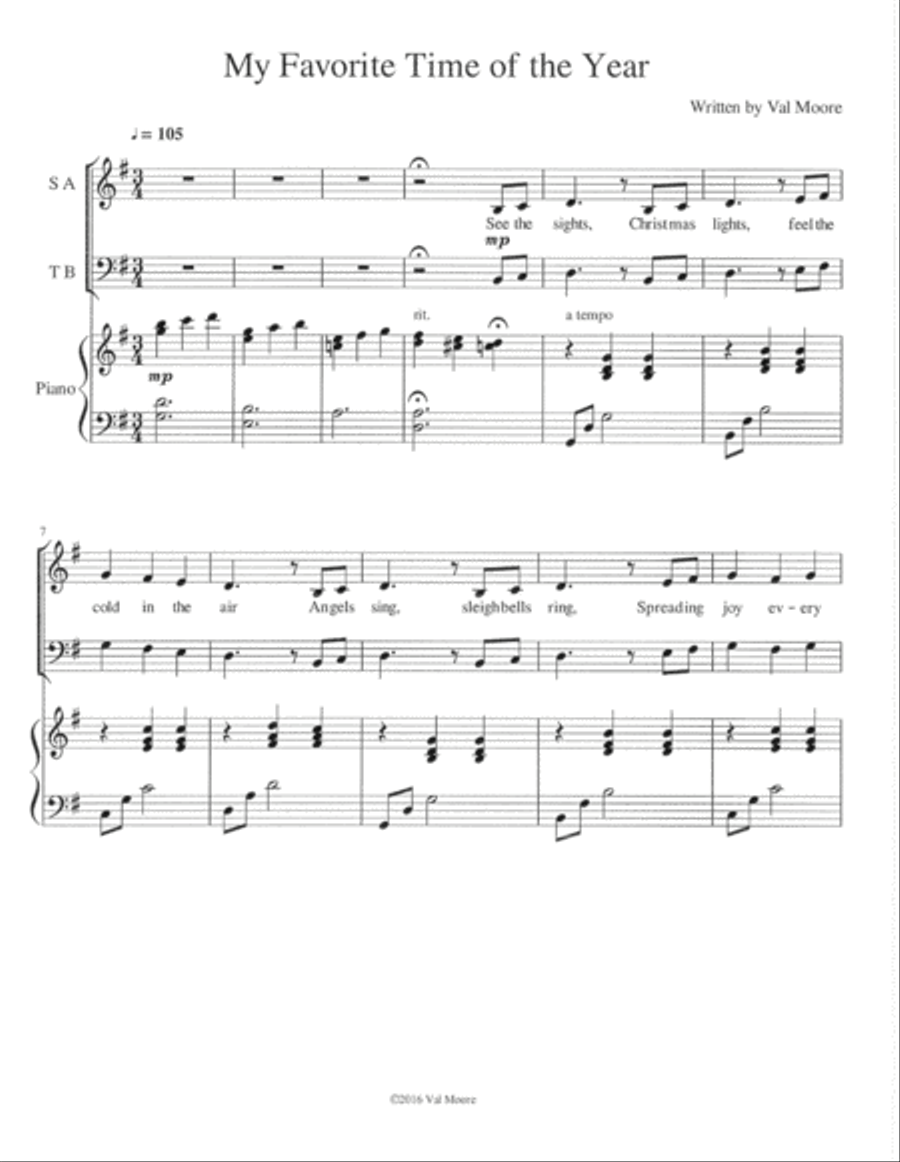 My Favorite Time of the Year 4-Part scores gallery preview page 3