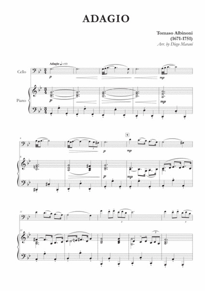 Albinoni's Adagio for Cello and Piano image number null
