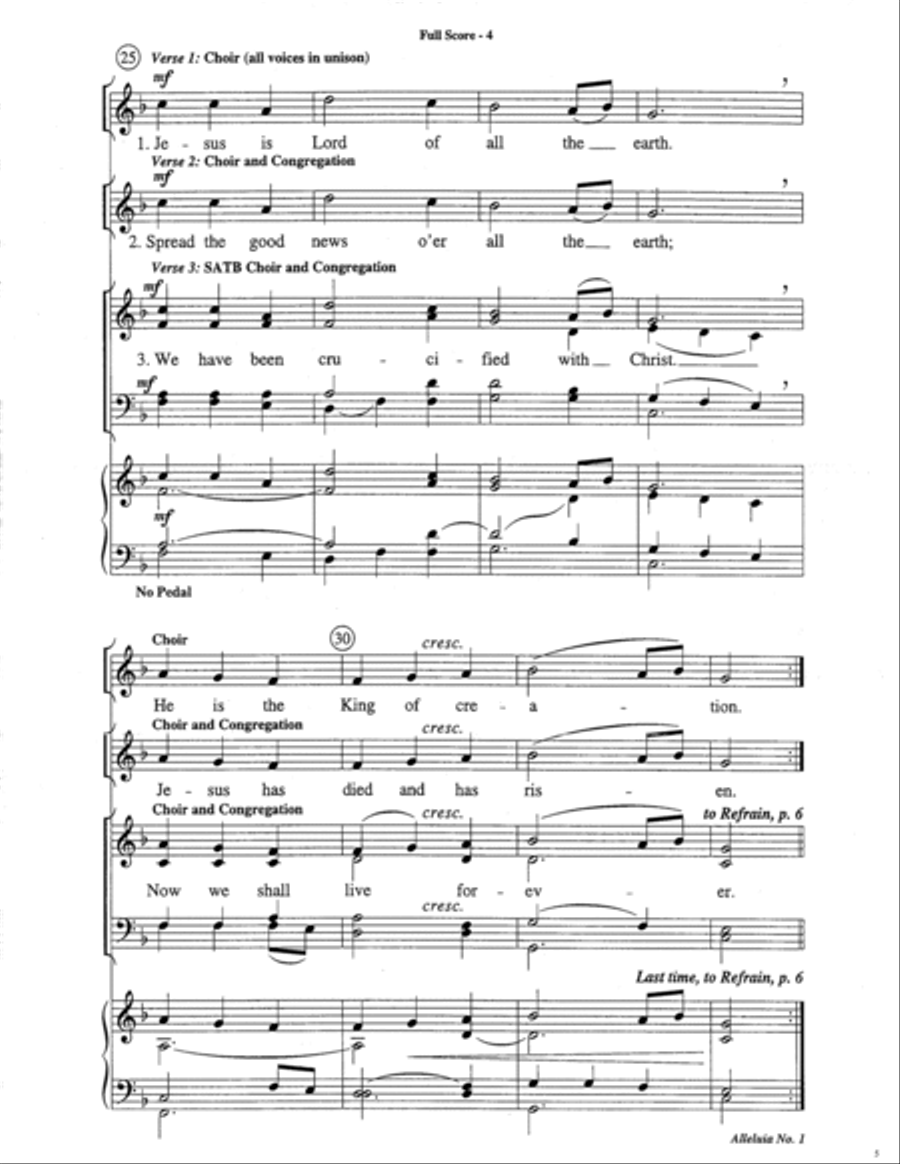 Alleluia No. 1 Choir scores gallery preview page 5