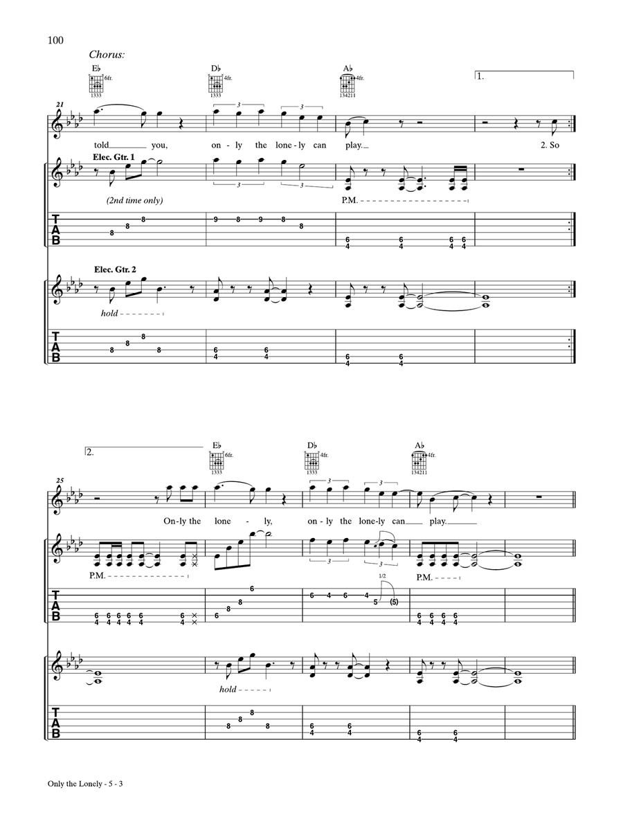 Only the Lonely Acoustic Guitar - Digital Sheet Music page 3