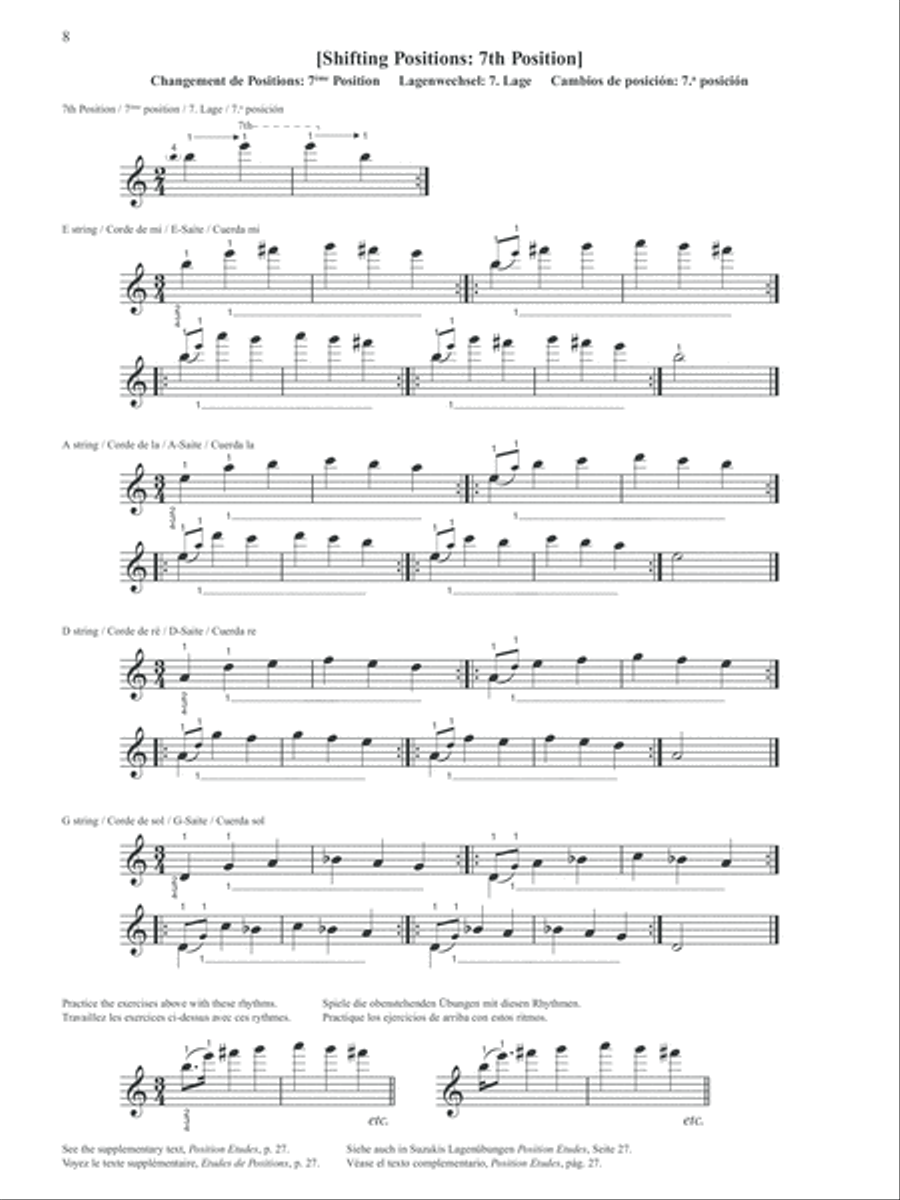 Suzuki Violin School, Volume 7 String Methods scores gallery preview page 4