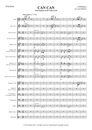 CAN CAN - by Jacques Offenbach - for Wind Band