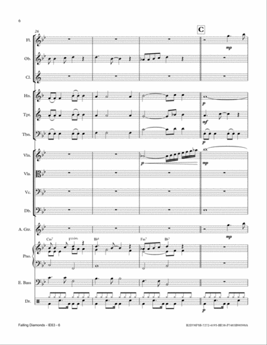 Falling Diamonds Full Orchestra scores gallery preview page 6
