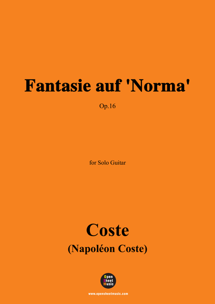 Coste-Fantasie auf 'Norma',Op.16,for Guitar image number null
