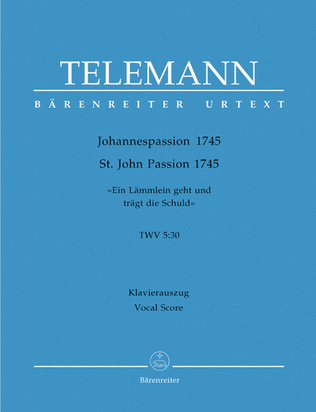 Book cover for St. John Passion TWV 5:30