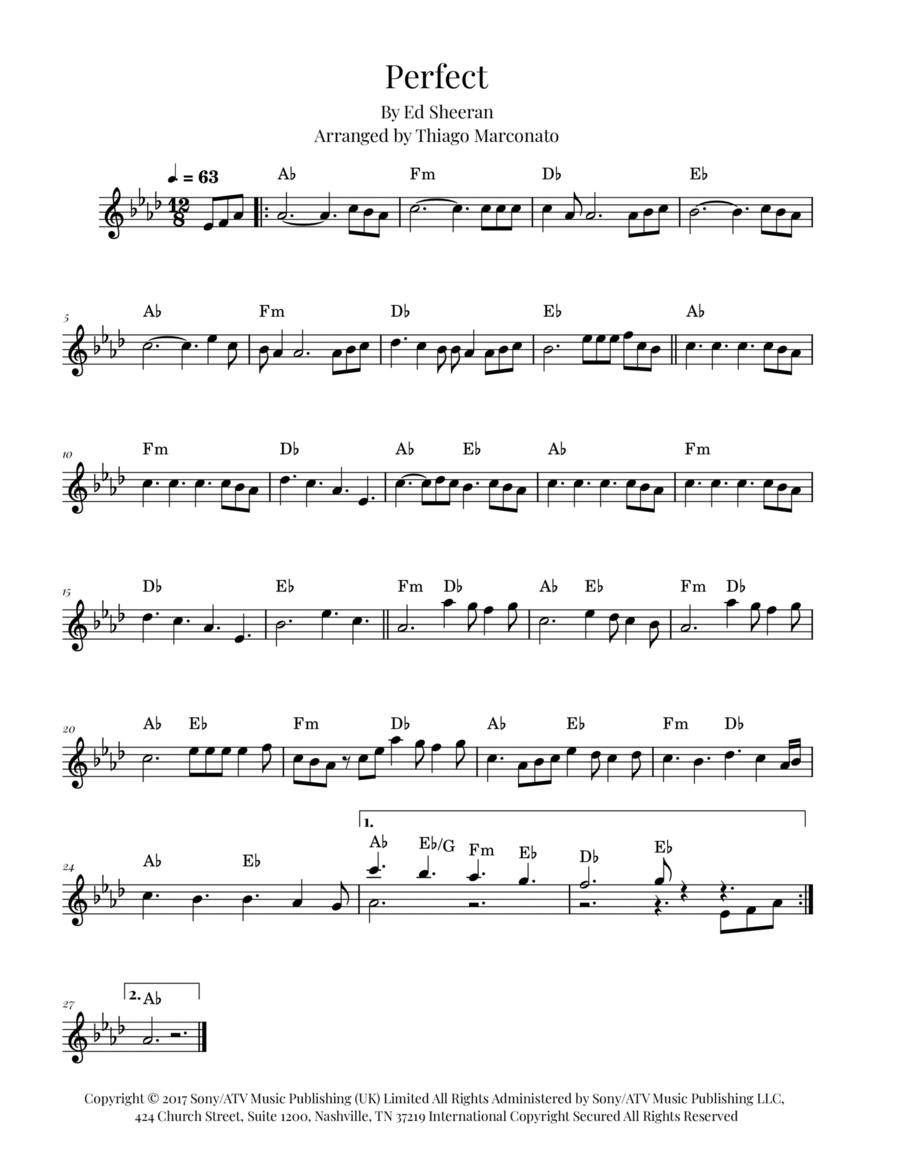 Perfect Perfect Piano scores gallery preview page 1