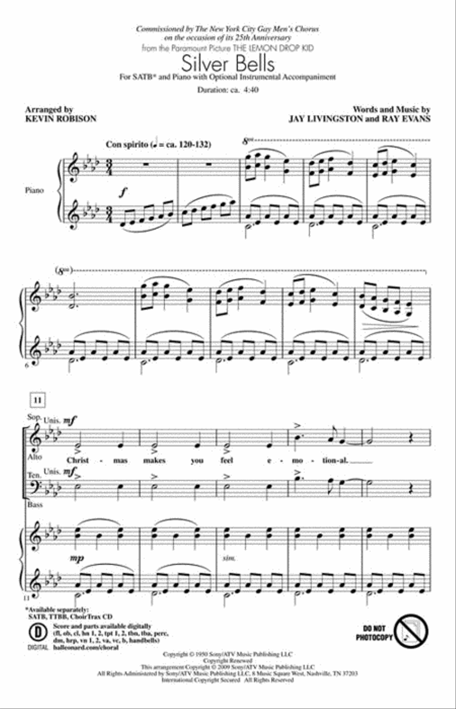 Silver Bells 4-Part scores gallery preview page 2