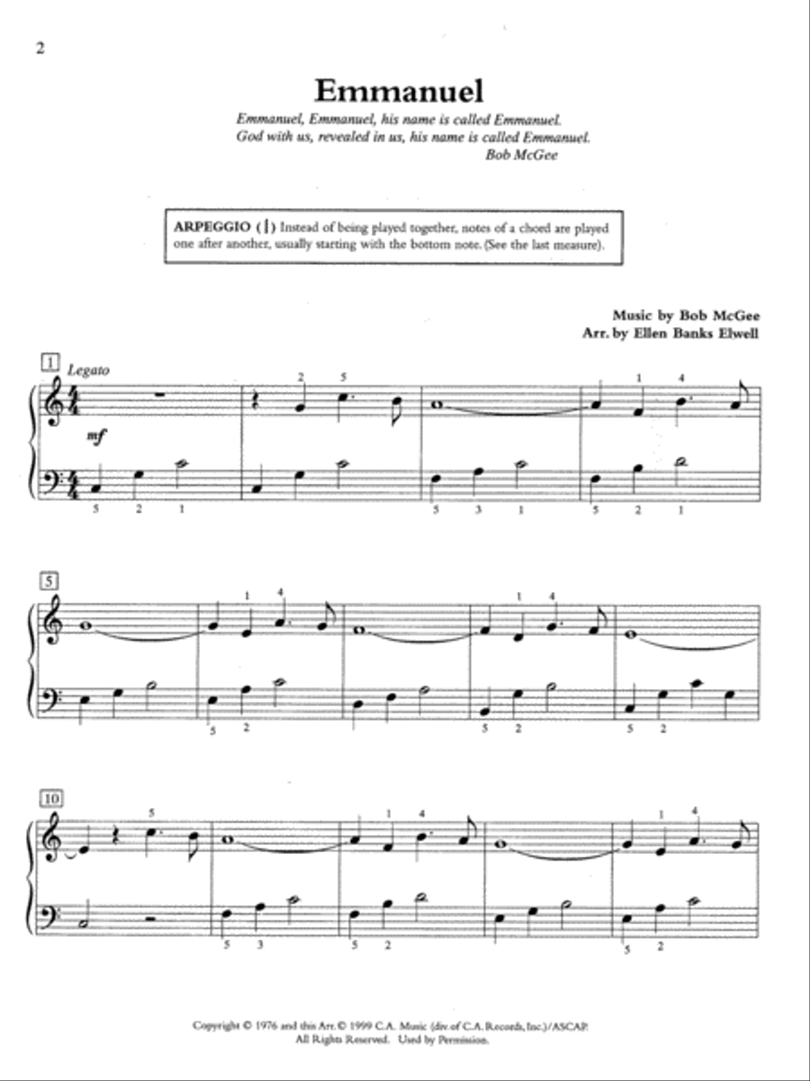 Beginner Praise for Christmas Piano Solo scores gallery preview page 2
