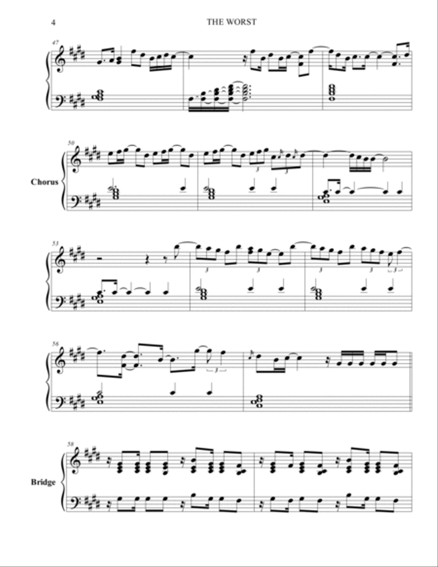 The Worst Piano Solo scores gallery preview page 4