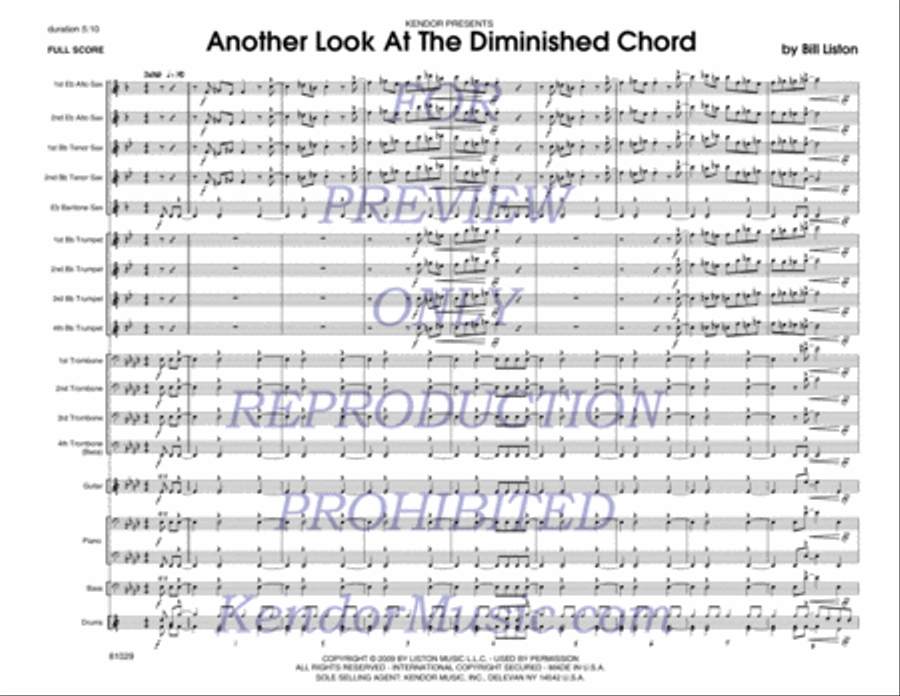 Another Look At The Diminished Chord (Full Score) Jazz Ensemble scores gallery preview page 2