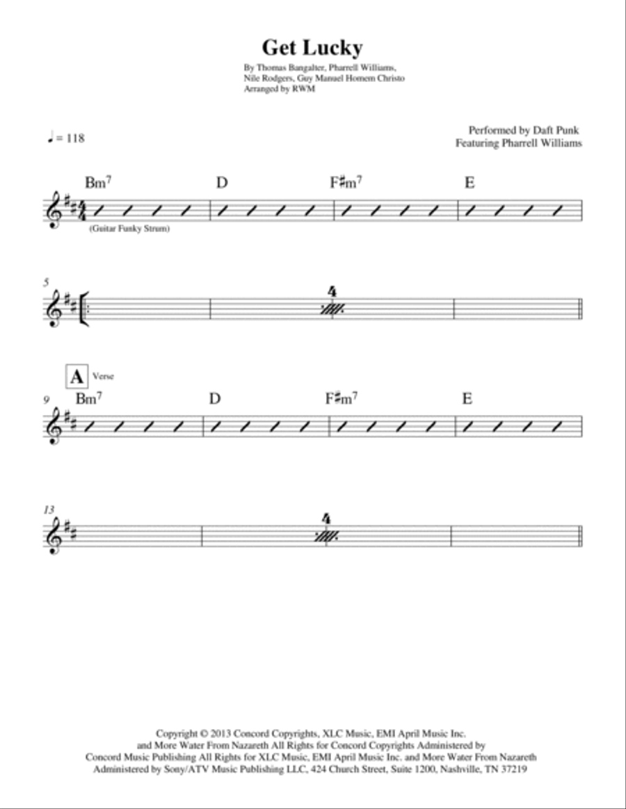 Get Lucky Piano scores gallery preview page 2
