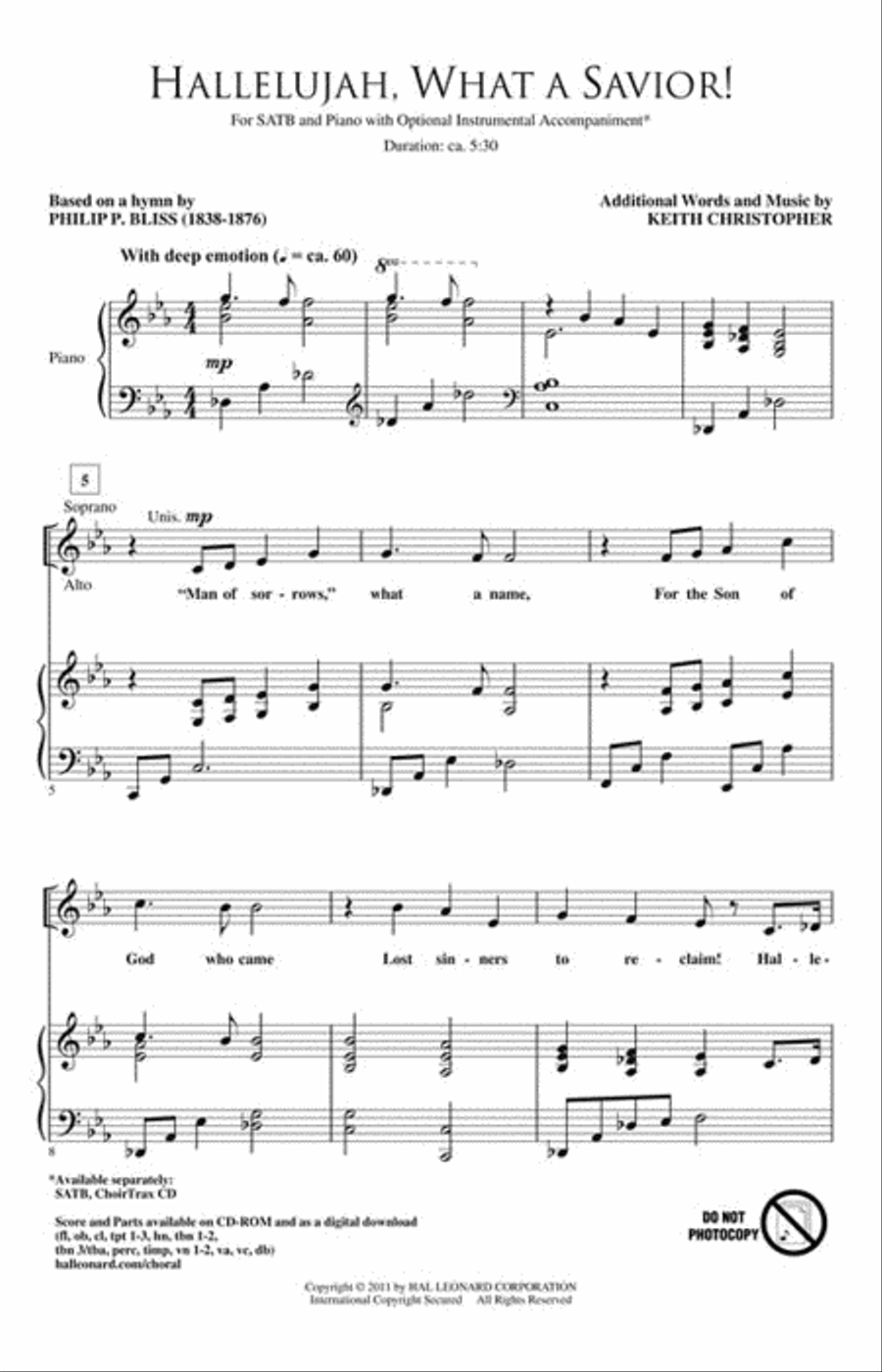 Hallelujah, What a Savior! 4-Part scores gallery preview page 2